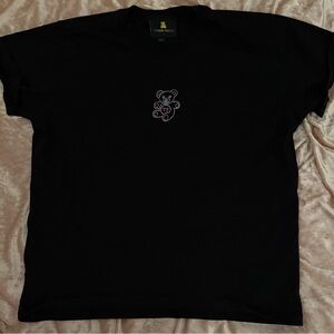 Teddy Fresh Black Tee with Colorful Bear Logo